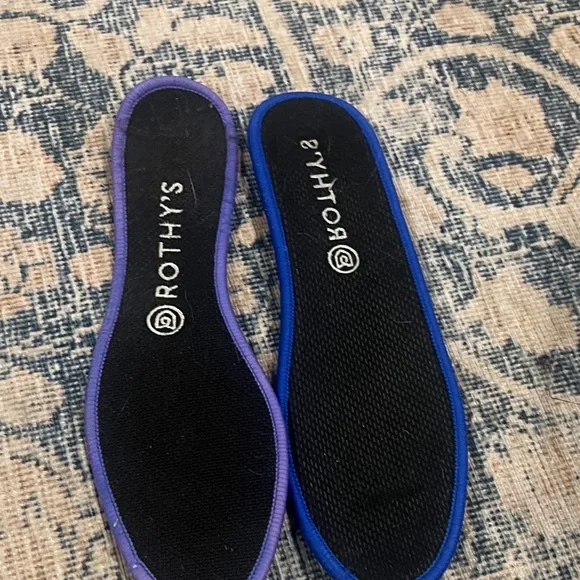 Rothy's Black Slip-On Flats with Blue Trim size 8 1/2 - Picture 12 of 12